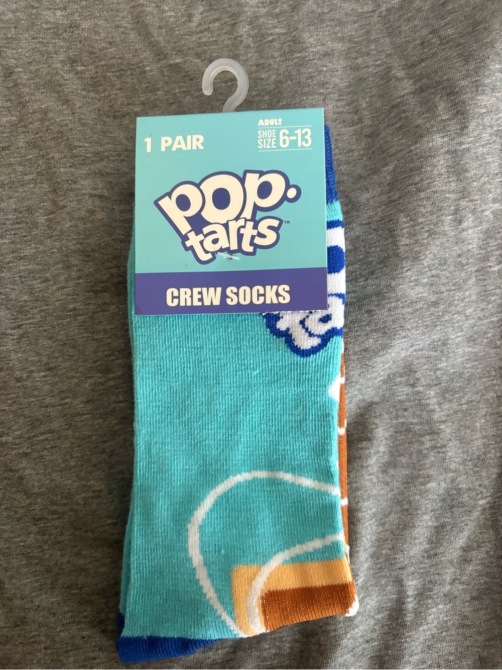 Pop-Tarts Crew Socks Adult Size 6-13 Novelty Breakfast Socks NWT